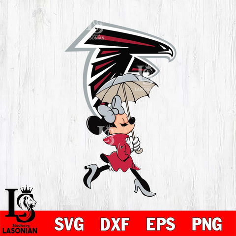 Atlanta Falcons Fancy Minnie Svg Eps Dxf Png File, Digital Download, Instant Download