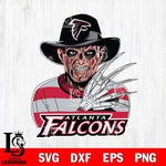 Atlanta Falcons Freddy Krueger Horror Halloween Svg Eps Dxf Png File, Digital Download, Instant Download