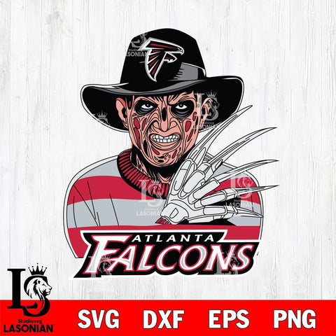 Atlanta Falcons Freddy Krueger Horror Halloween Svg Eps Dxf Png File, Digital Download, Instant Download