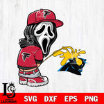 Atlanta Falcons Ghostface Piss On Carolina Panthers Svg Eps Dxf Png File, Digital Download, Instant Download