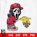 Atlanta Falcons Ghostface Piss On New Orleans Saints Svg Eps Dxf Png File, Digital Download, Instant Download