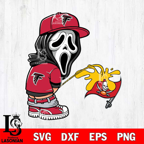 Atlanta Falcons Ghostface Piss On Tampa Bay Buccaneers Svg Eps Dxf Png File, Digital Download, Instant Download