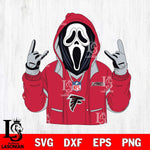 Atlanta Falcons Ghostface Scream Football Halloween Svg Eps Dxf Png File, Digital Download, Instant Download