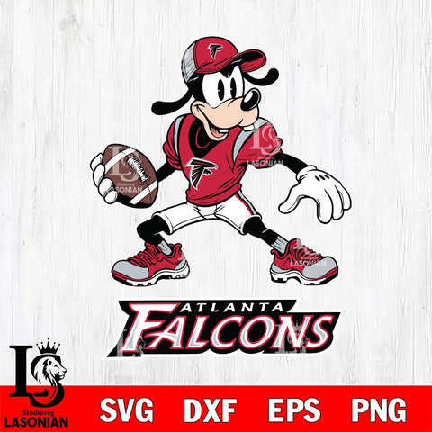 Atlanta Falcons Goofy Disney, Svg Eps Dxf Png File, Digital Download