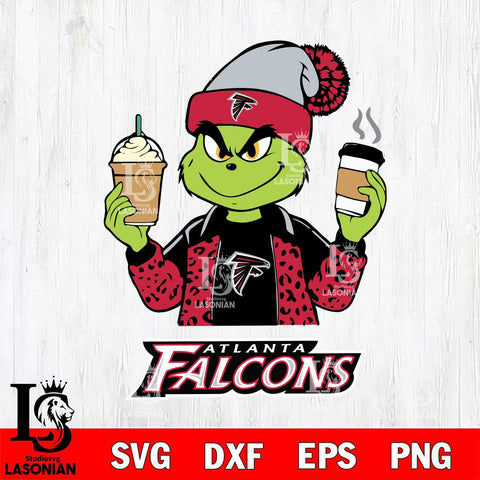 Atlanta Falcons Grinch 2 coffee Svg Eps Dxf Png File, Digital Download, Instant Download