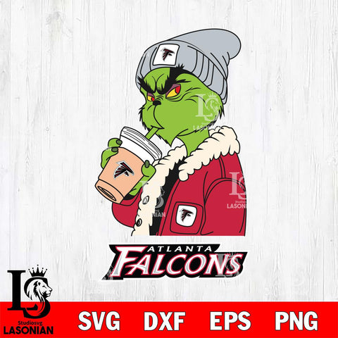 Atlanta Falcons Grinch Bougie Football Svg Eps Dxf Png File, Digital Download, Instant Download