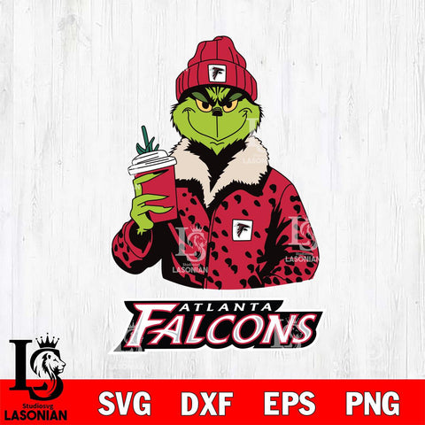 Atlanta Falcons Grinch Christmas Leopard Svg Eps Dxf Png File, Digital Download, Instant Download