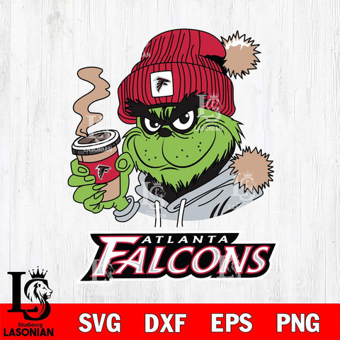 Atlanta Falcons Grinch Cofffe Hoodie Svg Eps Dxf Png File,Cricut svg files, Digital Download, Instant Download