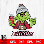 Atlanta Falcons Grinch with coffee Svg Eps Dxf Png File, Digital Download, Instant Download