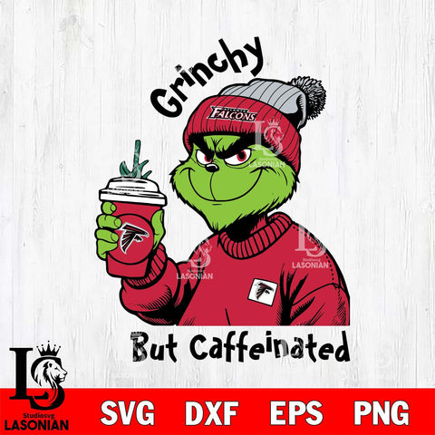 Atlanta Falcons Grinchy But Caffeinated Svg Eps Dxf Png File, Digital Download, Instant Download