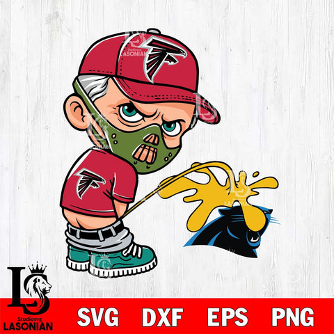 Atlanta Falcons Hannibal Lecter Piss On Carolina Panthers Svg Eps Dxf Png File, Digital Download, Instant Download