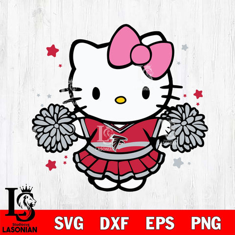 Atlanta Falcons Hello Kitty Cheerleader 10 Svg Eps Dxf Png File, Digital Download, Instant Download