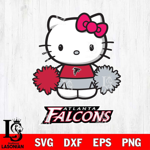 Atlanta Falcons Hello Kitty Cheerleader 2 Svg Eps Dxf Png File, Digital Download, Instant Download