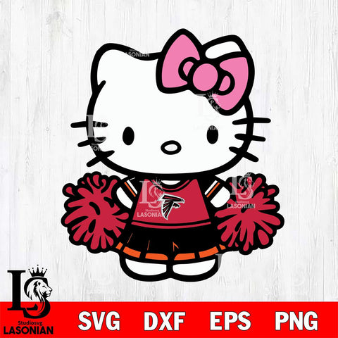 Atlanta Falcons Hello Kitty Cheerleader 2 Svg Eps Dxf Png File, Digital Download, Instant Download