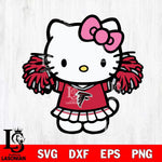 Atlanta Falcons Hello Kitty Cheerleader 3 Svg Eps Dxf Png File, Digital Download, Instant Download