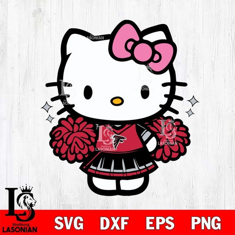 Atlanta Falcons Hello Kitty Cheerleader Svg Eps Dxf Png File, Digital Download, Instant Download