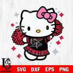 Atlanta Falcons Hello Kitty Cheerleader 4 Svg Eps Dxf Png File, Digital Download, Instant Download