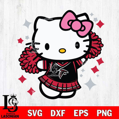 Atlanta Falcons Hello Kitty Cheerleader 4 Svg Eps Dxf Png File, Digital Download, Instant Download