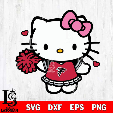 Atlanta Falcons Hello Kitty Cheerleader 6 Svg Eps Dxf Png File, Digital Download, Instant Download