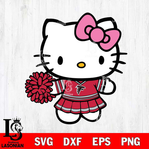 Atlanta Falcons Hello Kitty Cheerleader 8 Svg Eps Dxf Png File, Digital Download, Instant Download