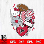 Atlanta Falcons Hello Kitty Nfl 2 Svg Eps Dxf Png File, Digital Download, Instant Download