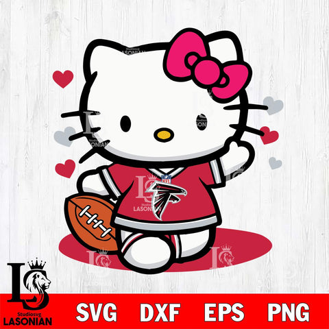 Atlanta Falcons Hello Kitty sport 10 Svg Eps Dxf Png File, Digital Download, Instant Download