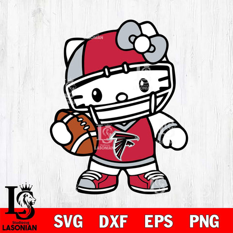 Atlanta Falcons Hello Kitty sport 2 Svg Eps Dxf Png File, Digital Download, Instant Download