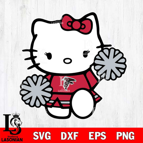 Atlanta Falcons Hello Kitty sport 4 Svg Eps Dxf Png File, Digital Download, Instant Download