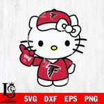 Atlanta Falcons Hello Kitty sport 5 Svg Eps Dxf Png File, Digital Download, Instant Download