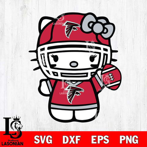 Atlanta Falcons Hello Kitty sport 6 Svg Eps Dxf Png File, Digital Download, Instant Download