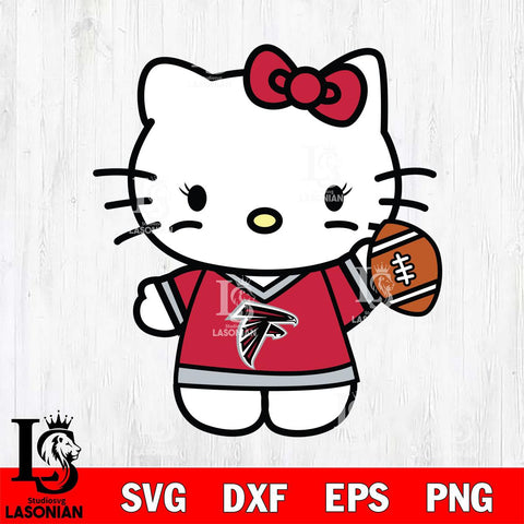 Atlanta Falcons Hello Kitty sport 7 Svg Eps Dxf Png File, Digital Download, Instant Download