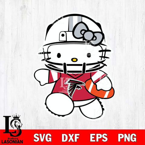 Atlanta Falcons Hello Kitty sport 8 Svg Eps Dxf Png File, Digital Download, Instant Download