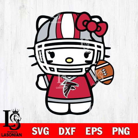 Atlanta Falcons Hello Kitty sport 9 Svg Eps Dxf Png File, Digital Download, Instant Download