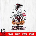 Atlanta Falcons Jack Skellington 2 halloween Svg Eps Dxf Png File, Digital Download, Instant Download