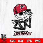 Atlanta Falcons Jack Skellington 3 Halloween Svg Eps Dxf Png File, Digital Download, Instant Download