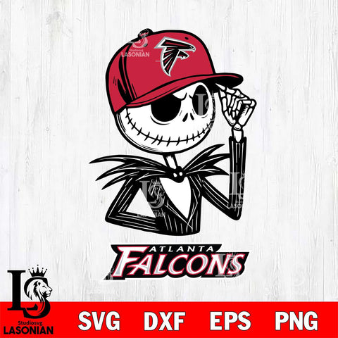 Atlanta Falcons Jack Skellington 3 Halloween Svg Eps Dxf Png File, Digital Download, Instant Download