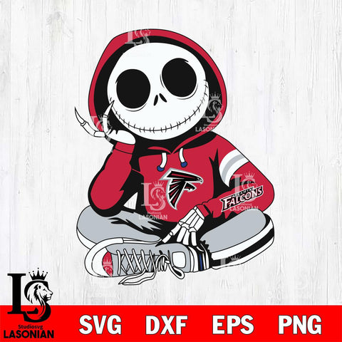 Atlanta Falcons Jack Skellington halloween Svg Eps Dxf Png File, Digital Download, Instant Download