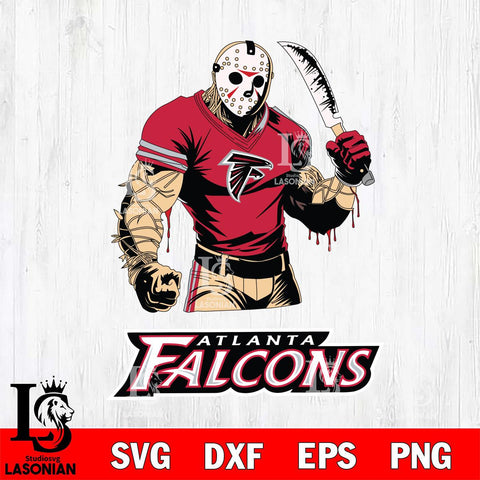 Atlanta Falcons Jason Voorhees Svg Eps Dxf Png File, Digital Download