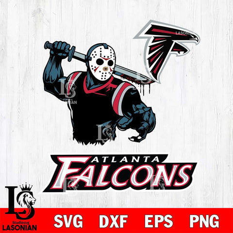 Atlanta Falcons Jason Voorhees 5 Svg Eps Dxf Png File, Digital Download