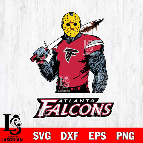 Atlanta Falcons Jason Voorhees 7 Svg Eps Dxf Png File, Digital Download