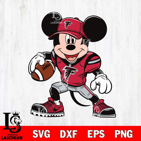 Atlanta Falcons Mickey Mouse Svg Eps Dxf Png File, Digital Download, Instant Download