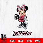 Atlanta Falcons Minnie Mouse, Svg Eps Dxf Png File, Digital Download