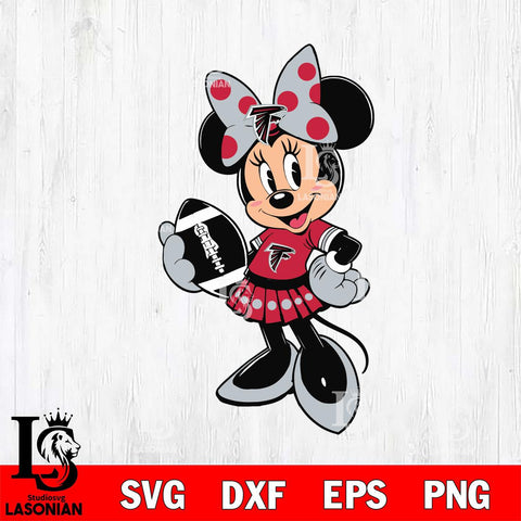 Atlanta Falcons Minnie Mouse Svg Eps Dxf Png File, Digital Download, Instant Download