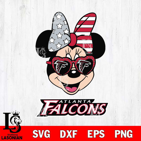 Atlanta Falcons Minnie Mouse Love 2, Svg Eps Dxf Png File, Digital Download