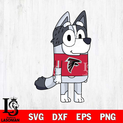 Atlanta Falcons Muffin Bluey NFL Svg Eps Dxf Png File, Digital Download, Instant Download