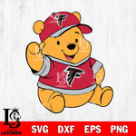 Atlanta Falcons Pooh Bear Svg Eps Dxf Png File, Digital Download, Instant Download