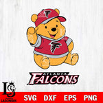 Atlanta Falcons Pooh Bear Disney, Svg Eps Dxf Png File, Digital Download