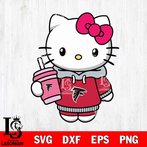 Atlanta Falcons Pretty Hello Kitty Svg Eps Dxf Png File, Digital Download, Instant Download