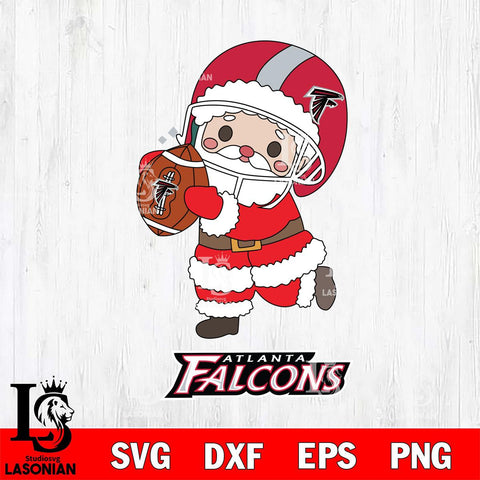 Atlanta Falcons Santa Claus Cute Svg Eps Dxf Png File,NFL Svg Files,Digital Download,Sublimation,Instant Download