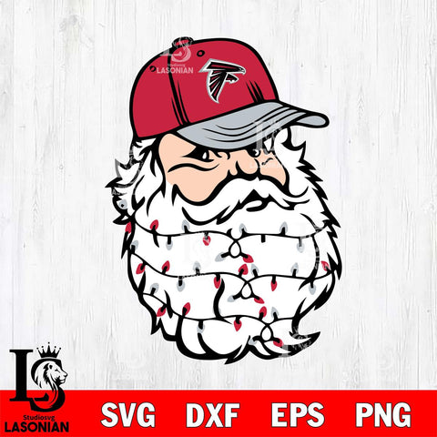 Atlanta Falcons Santa Claus Face Svg Eps Dxf Png File,NFL Svg Files,Digital Download,Sublimation,Instant Download